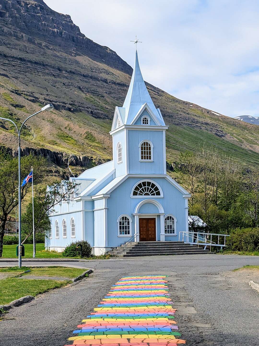 Iconic blue church